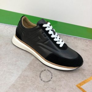 Giày thể thao Hermes da xịn màu đen phiên bản replica 1:1 - Hình ảnh 5
