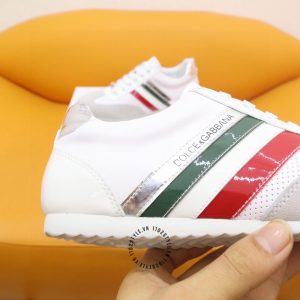 Giày sneaker D&G màu trắng phối hoạ tiết kẻ sọc replica 1:1 - Ảnh 8
