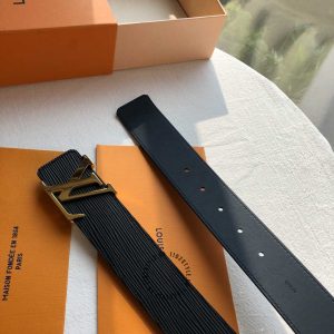 Thắt lưng nam Louis Vuitton mặt khóa màu vàng dây da epi replica - Hình ảnh 7