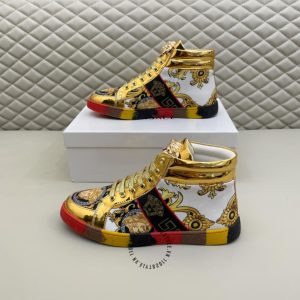 Sneaker Boot Versace phối màu logo kim loại cao cấp giá tốt - Ảnh 4