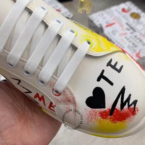 Giày sneaker D&G unisex màu trắng phối hoạ tiết vàng nổi bật - Ảnh 7