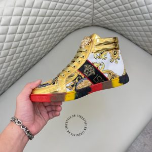 Sneaker Boot Versace phối màu logo kim loại cao cấp giá tốt - Ảnh 6