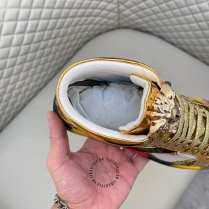 Sneaker Boot Versace phối màu logo kim loại cao cấp giá tốt - Ảnh 8