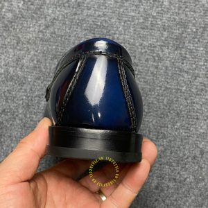 Giày hàng hiệu Loafer Dior màu xanh đen logo kim loại - Hình ảnh 8