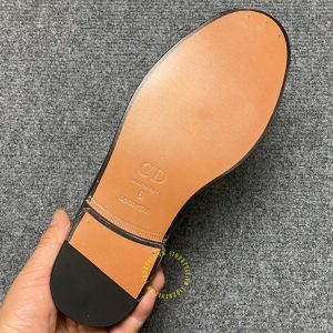 Giày hàng hiệu Loafer Dior màu xanh đen logo kim loại - Hình ảnh 9