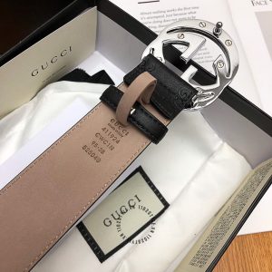 Dây nịt Gucci nam mặt khóa phối màu dây da họa tiết nổi bật - Ảnh 8