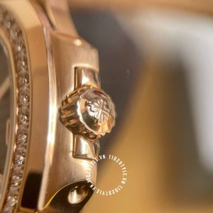 Đồng hồ Patek Philippe 1:1 Nautilus 5711 Rose Gold Diamond Brown - Ảnh 9