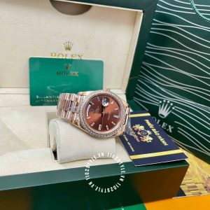 Đồng hồ Rolex Rep 1 1 Day-Date 228345RBR-0006 Chocolate - Ảnh 7