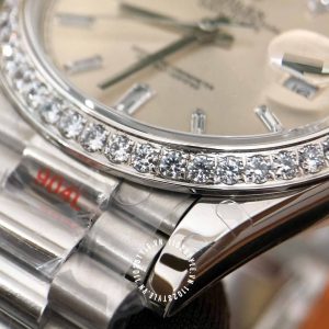 Đồng hồ Rolex 1.1 Day-Date M128238 Diamond White Dial - Ảnh 14