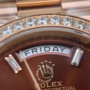Đồng hồ Rolex Rep 1 1 Day-Date 228345RBR-0006 Chocolate - Ảnh 16