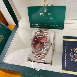 Đồng hồ Rolex Rep 1 1 Day-Date 228345RBR-0006 Chocolate - Ảnh 5