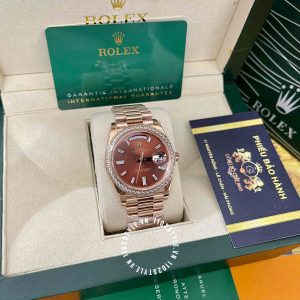 Đồng hồ Rolex Rep 1 1 Day-Date 228345RBR-0006 Chocolate - Ảnh 2