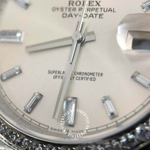 Đồng hồ Rolex 1.1 Day-Date M128238 Diamond White Dial - Ảnh 11