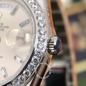 Đồng hồ Rolex 1.1 Day-Date M128238 Diamond White Dial - Ảnh 12