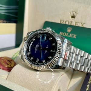 Đồng hồ Rolex Rep 1:1 Day-Date 128239 Blue Graduated - Ảnh 7