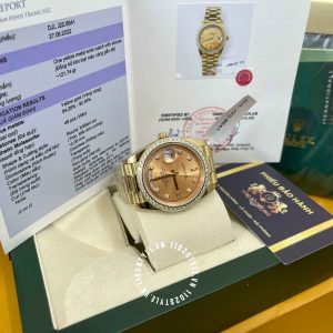 Đồng hồ Rolex máy ETA 2836 128348RBR DayDate bọc vàng 75% - Ảnh 6