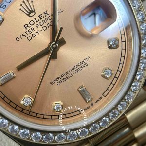 Đồng hồ Rolex máy ETA 2836 128348RBR DayDate bọc vàng 75% - Ảnh 13