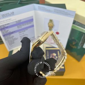 Đồng hồ Rolex máy ETA 2836 128348RBR DayDate bọc vàng 75% - Ảnh 11