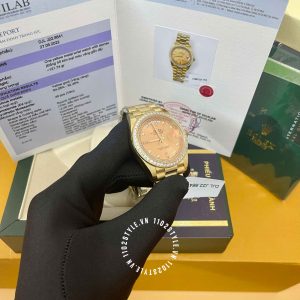 Đồng hồ Rolex máy ETA 2836 128348RBR DayDate bọc vàng 75% - Ảnh 8