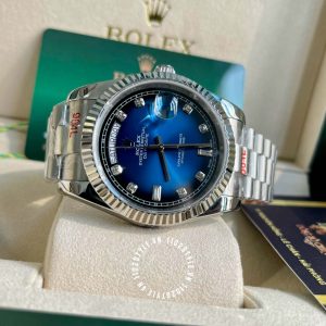 Đồng hồ Rolex Rep 1:1 Day-Date 128239 Blue Graduated - Ảnh 4