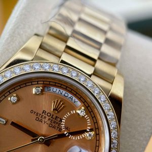 Đồng hồ Rolex máy ETA 2836 128348RBR DayDate bọc vàng 75% - Ảnh 15