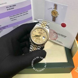 Đồng hồ Rolex giá tốt Datejust 36 126233 Palm Dial Replica 1:1 - Ảnh 3