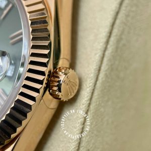 Đồng hồ Rolex giá tốt Day-Date mặt xanh Green 40mm cao cấp - Ảnh 18