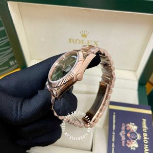 Đồng hồ Rolex giá tốt Day-Date mặt xanh Green 40mm cao cấp - Ảnh 6