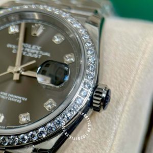 Đồng hồ Rolex Replica 1:1 Datejust Black Diamond Dial - Ảnh 23