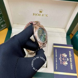 Đồng hồ Rolex giá tốt Day-Date mặt xanh Green 40mm cao cấp - Ảnh 5