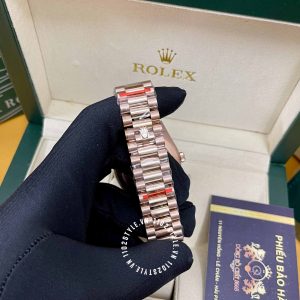 Đồng hồ Rolex giá tốt Day-Date mặt xanh Green 40mm cao cấp - Ảnh 8