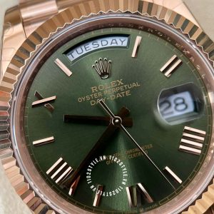 Đồng hồ Rolex giá tốt Day-Date mặt xanh Green 40mm cao cấp - Ảnh 13