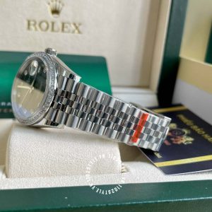 Đồng hồ Rolex Replica 1:1 Datejust Black Diamond Dial - Ảnh 13