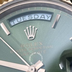 Đồng hồ Rolex giá tốt Day-Date mặt xanh Green 40mm cao cấp - Ảnh 10