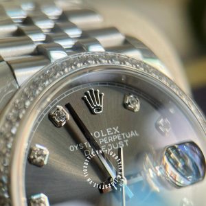 Đồng hồ Rolex Replica 1:1 Datejust Black Diamond Dial - Ảnh 21