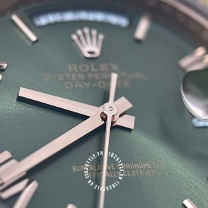 Đồng hồ Rolex giá tốt Day-Date mặt xanh Green 40mm cao cấp - Ảnh 16
