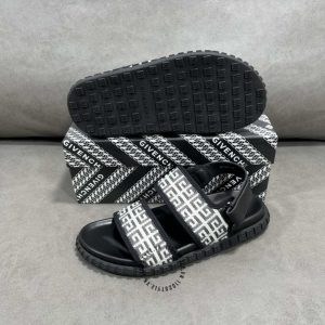 Dép sandal nam Givenchy da thật màu đen hàng hiệu Luxury - Ảnh 9