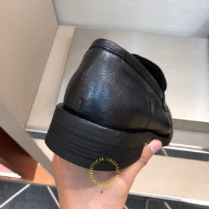Giày fake 1 cao cấp Loafer Dior nam da mềm màu đen - Hình ảnh 8
