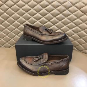 Giày fake loại 1 Loafer Dior nam da mềm màu nâu giá ưu đãi - Hình ảnh 4