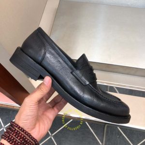 Giày fake 1 cao cấp Loafer Dior nam da mềm màu đen - Hình ảnh 5