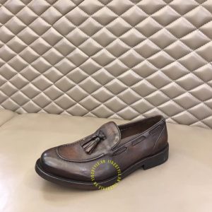Giày fake loại 1 Loafer Dior nam da mềm màu nâu giá ưu đãi - Hình ảnh 5