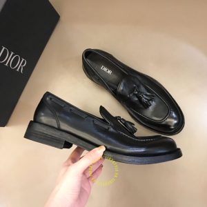 Giày fake loại 1 Loafer Dior nam da mềm màu đen giá ưu đãi - Hình ảnh 3