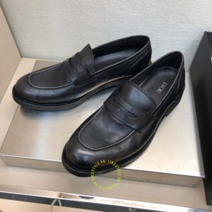 Giày fake 1 cao cấp Loafer Dior nam da mềm màu đen - Hình ảnh 2