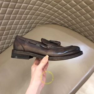 Giày fake loại 1 Loafer Dior nam da mềm màu nâu giá ưu đãi - Hình ảnh 8