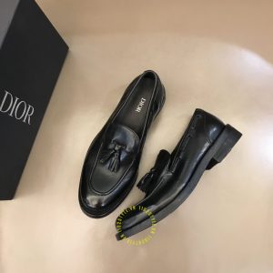 Giày fake loại 1 Loafer Dior nam da mềm màu đen giá ưu đãi - Hình ảnh 2