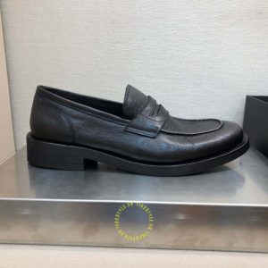 Giày fake 1 cao cấp Loafer Dior nam da mềm màu đen - Hình ảnh 3