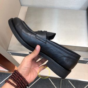 Giày fake 1 cao cấp Loafer Dior nam da mềm màu đen - Hình ảnh 6
