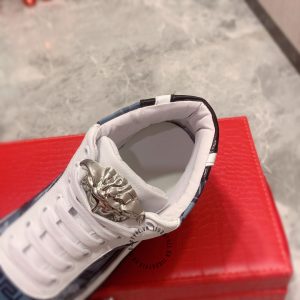 Sneaker Boot Versace nam phối màu trắng xanh hàng hiệu - Ảnh 9