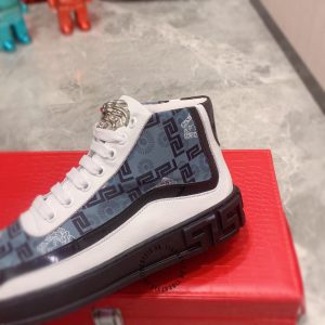 Sneaker Boot Versace nam phối màu trắng xanh hàng hiệu - Ảnh 8