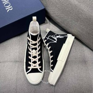 Sneaker Boot Dior hàng hiệu màu đen dây trắng giá tốt - Hình ảnh 5
